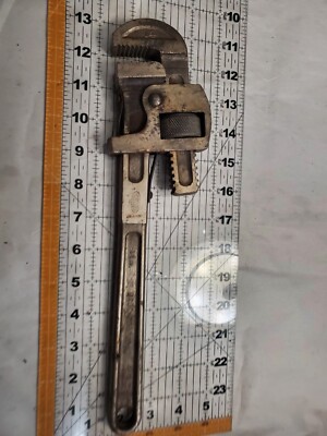 Vintage Dunlap - 14 Inch Pipe Wrench - Adjustable Wrench - Forged in USA