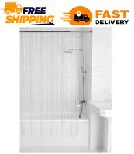 Clear Shower Curtain Liner Anti-Bacterial PEVA 70x71 Water Repellent Mainstays