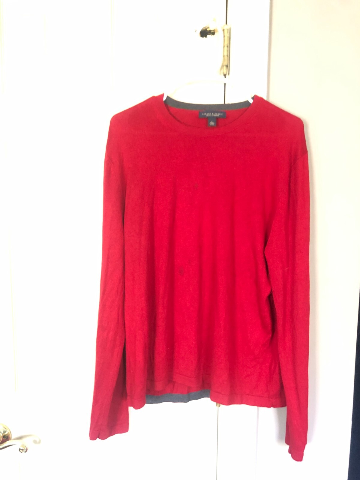 Men's Size L Red Silk Cashmere Sweater by Banana Republic image 2
