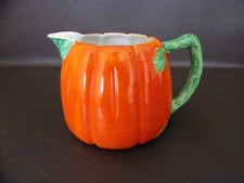 Ceramic Tomato Shape Pitcher Possibly Maruhon Ware (Imperfect)