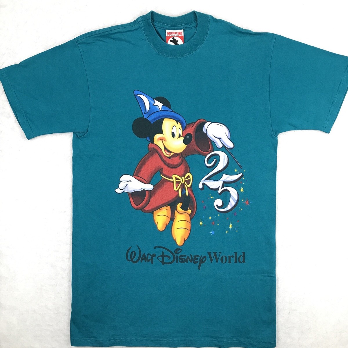 90s Tシャツ　Mickey & Co. Vintage T-Shirt Vtg Mickey & Co T-shirt Red Mickey Mouse Shadow Disney 1990s