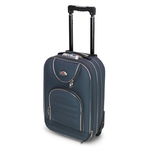 VALIGIA BAGAGLIO A MANO ULTRALEGGERO TROLLEY RYANAIR EASY JET 2 RUOTE LOW COST - Foto 15 di 16