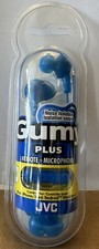 WB JVC HAFR6A GUMY Plus Earbuds With Microphone  In-line Remote Blue 
