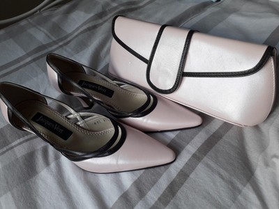 blush pink shoes and bag for wedding