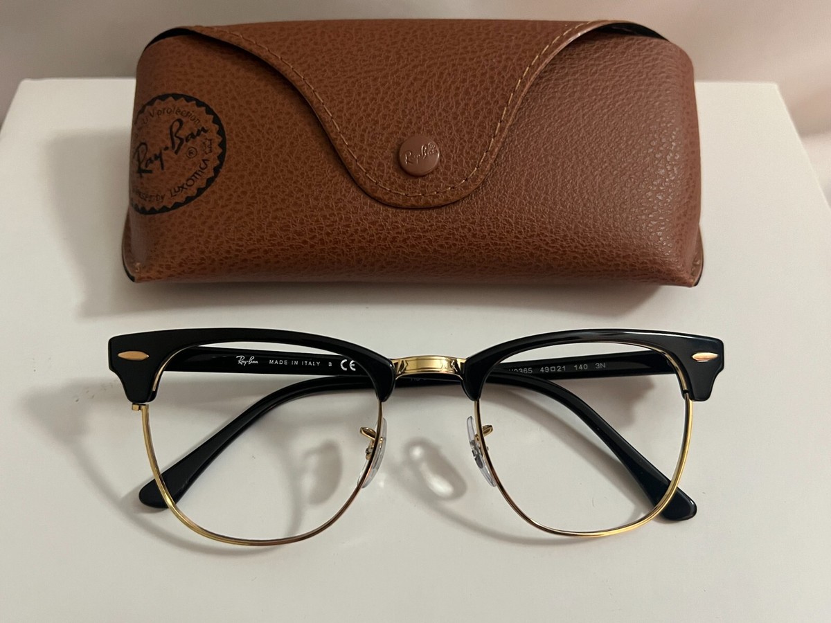 Ray Ban Clubmaster RB3016 W0365 Black Gold sun/eyeglasses Frames