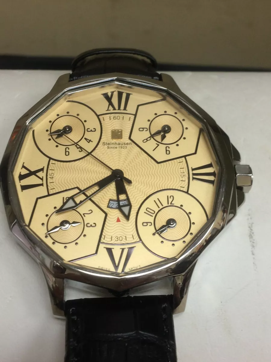 STEINHAUSEN FIVE ZONE SWISS MADE QUARTZ GOLD COLOR DIAL eBay