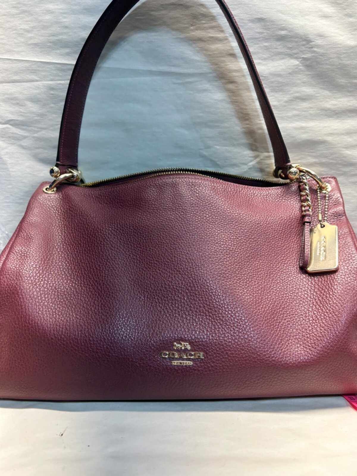 Coach Hallie Shoulder Bag Refined pebble leather Boys… Gem