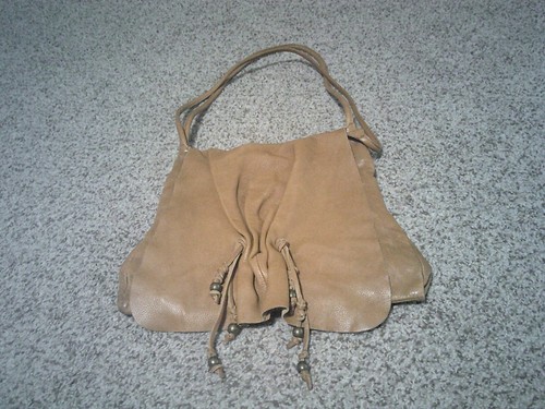 Vintage HOBO International Brown Leather Foldover Bag Shoulder Bag