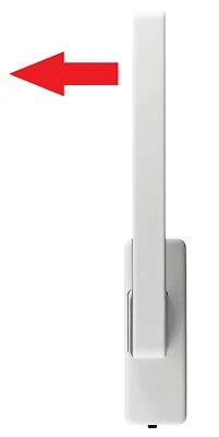 GRETSCH UNITAS GU Maniglia girevole per porta scorrevole K-12920-00-R-7, bianco, DIN destra