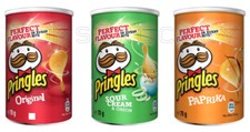 3 x Pringles Original Sour Cream  Onion Paprika Flavors Potato Chips Mix 70g