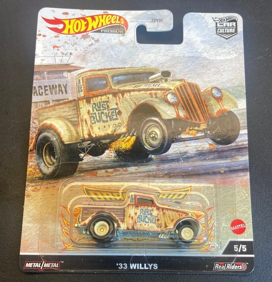 HOT WHEELS DRAG STRIP DEMONS 1933 WILLY's GASSER RUST BUCKET A/GS HEMI GASSER - Image 3 of 4