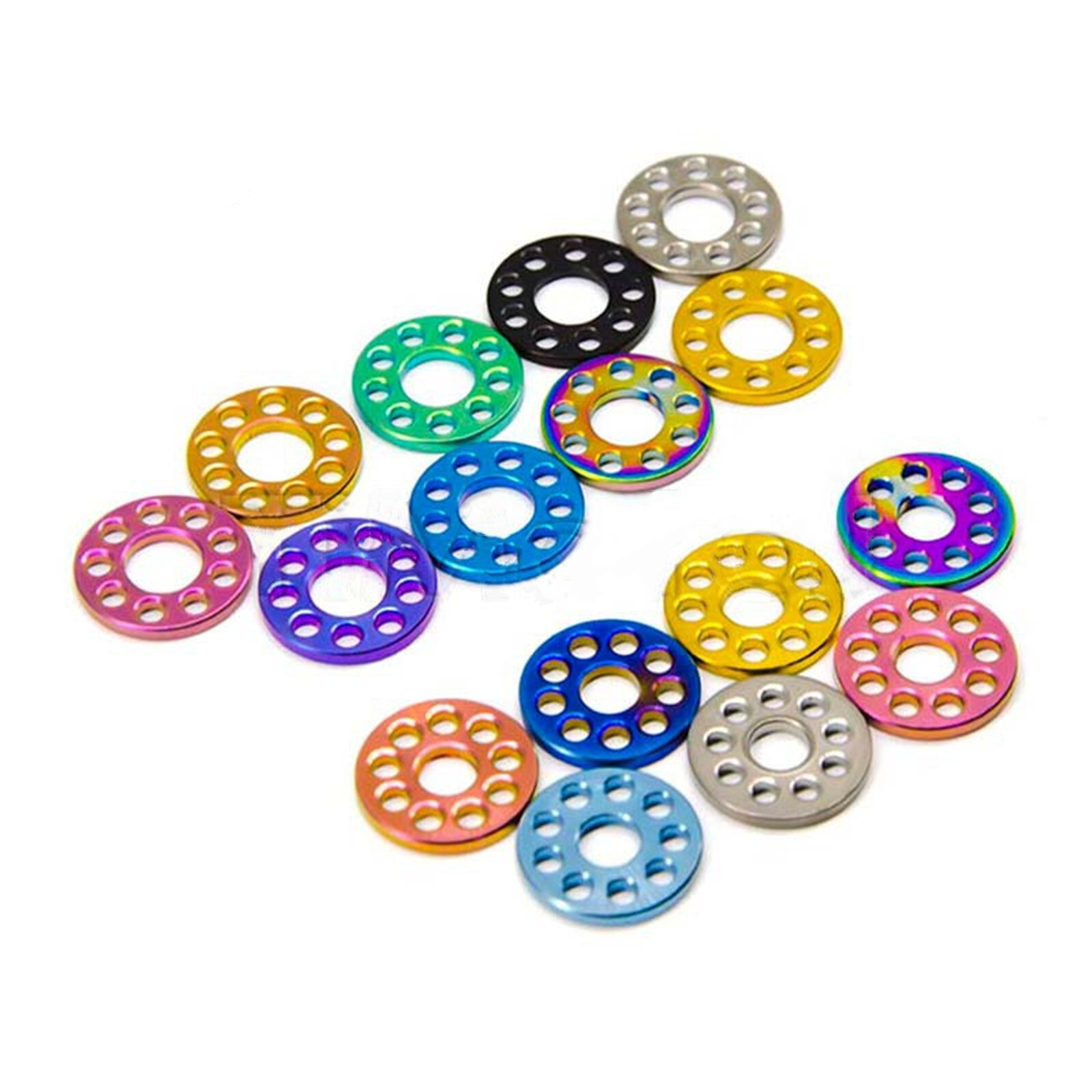 Titanium Washers M6 M8 M10 Porous Gasket Grade 5 Ti Drilled Spacer Gasket 10pcs