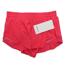 New Lululemon Size 10 Hotty Hot Low Rise LR Lined Short 2.5" GLZP Glaze Pink