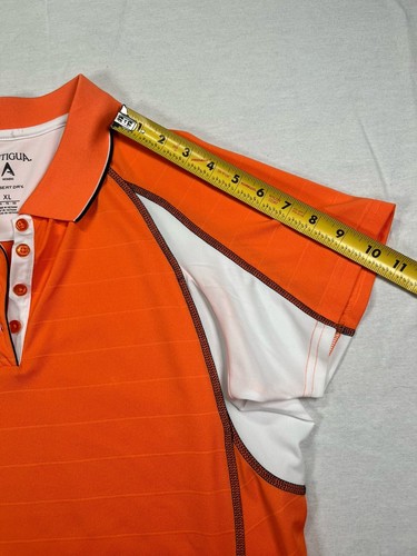Antigua Women's Desert Dry Golf Polo Orange, Black and White Size XL - Picture 6 of 9