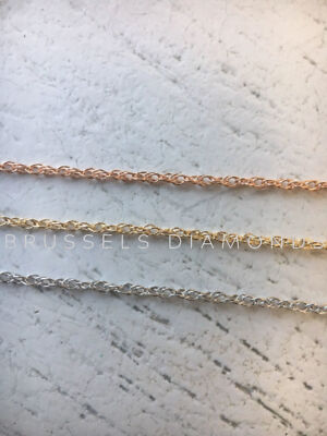 Real Solid 14K Gold Chain Necklace 0.8mm 16" 18" 20" Yellow White Rose ...