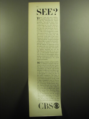 1958 CBS Television Network Ad - See? Bach said the bald, chubby, round-faced