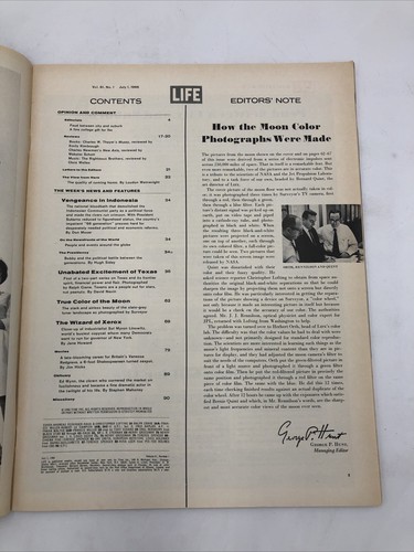 July 1 1966 Life Magazine The True Color Of The Moon - Picture 2 of 4