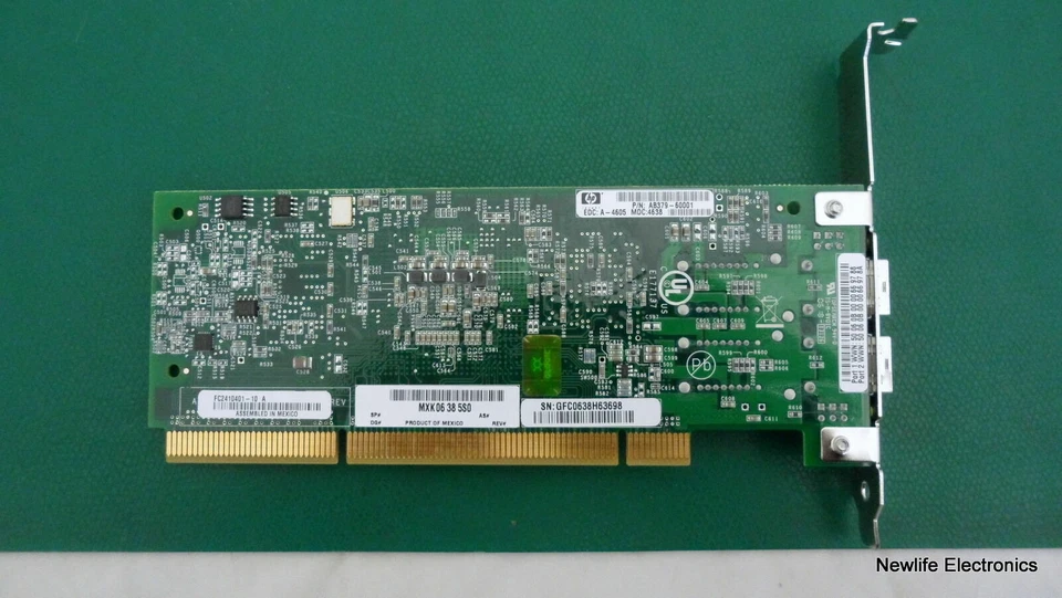 HP AB379-69001 4GB FC Dual-port Host Bus Adapter AB379-60001 AB379A - Image 3 of 4