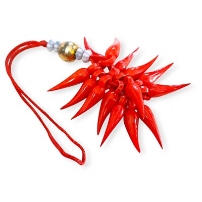 Japanese Red Chili Pepper Strap Talisman Amulet Lucky Charm Evil Protection C2