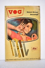 Vintage Werbe Dose Zeichen Von Handgelenk Watch's Riemen Armb&auml;nder Vog Brand