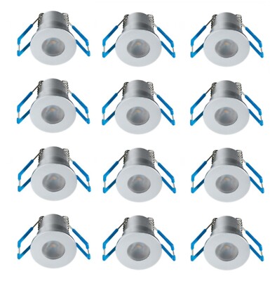 12x 3W Mini LED Spots IP65 inkl extern dimmbarer Trafo (Set ohne Dimmer & Kabel)
