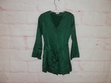 Mommesilk XS 100% Mulberry Silk Match Belt Luxury Robe Wrap Long Sleeve 4836