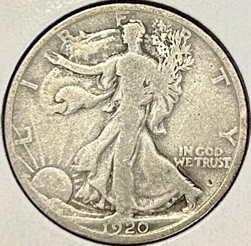 1920 D Walking Liberty Half Dollar Tough Better Denver Mint. Good Condition.