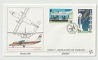 26/4/1988 Jersey FDC - Great Airplanes of Europe - Shorts 360