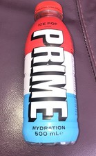 PRIME Hydration Energy Drink. ICE POP Flavour 500ml Bottle. Empty Bottle
