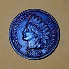 1890 Indian Head Small Cent BN Copper Bronze Business Strike Philadelphia KM#90