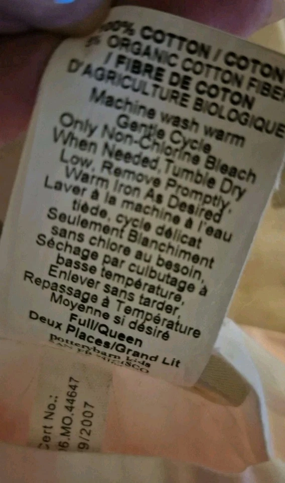 Pottery Barn Kids Pink % White Dots  Duvet Cover Organic Cotton Full/ Queen EUC  - Image 4 of 4