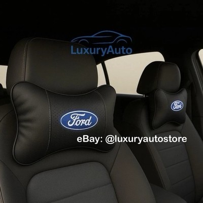 Ford Nackenkissen | Kopfstützenpolsterstütze | Schwarz | Ford Logo