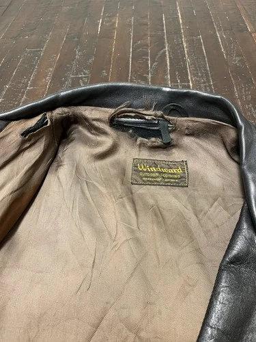 Mid 1940s Windward Horsehide D Pocket Motorcycle/Aviator Jacket - Picture 16 of 24