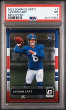 2025 PANINI DONRUSS OPTIC 2015 RETRO #2 JAXSON DART ROOKIE RC PSA 7