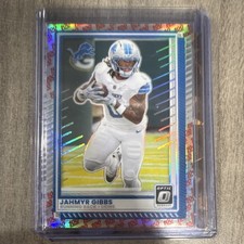 Panini 2025 Donruss Optic Prizm Jahmyr Gibbs 100 emoji refractor SSP