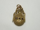 ...Victorian Gold Tone, Bohemian Garnets Container Bottle Pendant/Charm/Fob... — photo 4