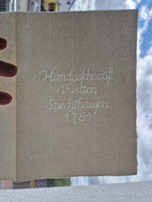 echtes handgesch&ouml;pftes B&uuml;ttenpapier Spechthausen 1781 DIN A4 handgerissen