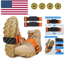 Ice Cleats Mid-Sole Snow Traction Cleats for Walking on Snow and Ice Anti-Sli...