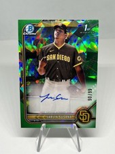 Jarlin Susana 2022 Bowman Chrome Prospect Green Atomic Refractor Auto /99 1st