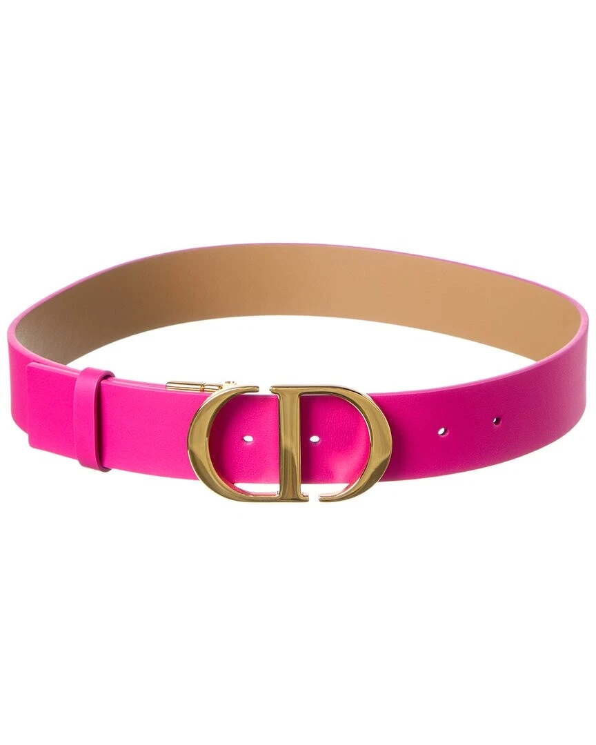 Ceinture femme Dior en cuir rose 70
