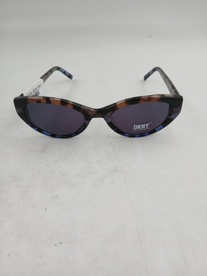 DKNY DK548S 248 Sunglasses Womens 51mm Mocha Blue Tortoise Cat Eye Purple Lens