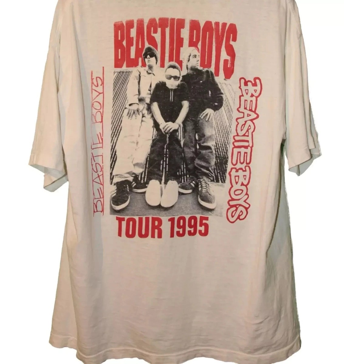 Beastie Boys Licensed To ill Tour Unisex T shirt White Cotton Vtg