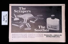 1967 MENNEN Afta AFTER SHAVE SKIN CONDITIONER Scrapers & Soother Print Ad 53473