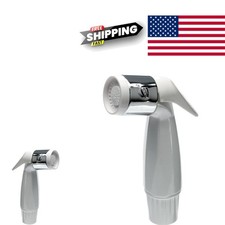 Thumb Control Spray Head for Kitchen Faucets White Plastic High Pressure