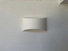 Plaster Wall Light Up/Down Light Ceramic Style White Paintable Gypsum G9 socket 