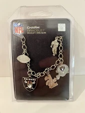 Oakland Raiders Wincraft NFL Bracelet With 5 Charms