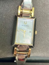 Bulova Classic Diamond Ladies Wristwatch Two-Tone Stainless, 98P188