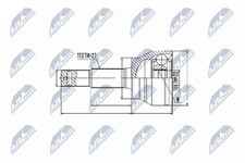 Gelenksatz Antriebswelle NTY NPZ-NS-083 für INFINITI NISSAN GT R35 QX70 FX EX 1