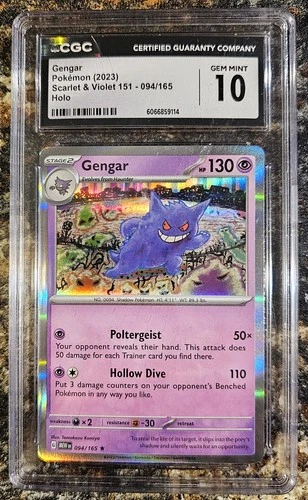 Pokemon 2023 Scarlet & Violet 151 Gengar 94 CGC 10 GEM MINT