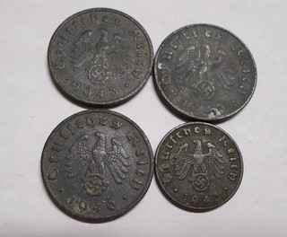 Lot of 4 German Third Reich Coins!!